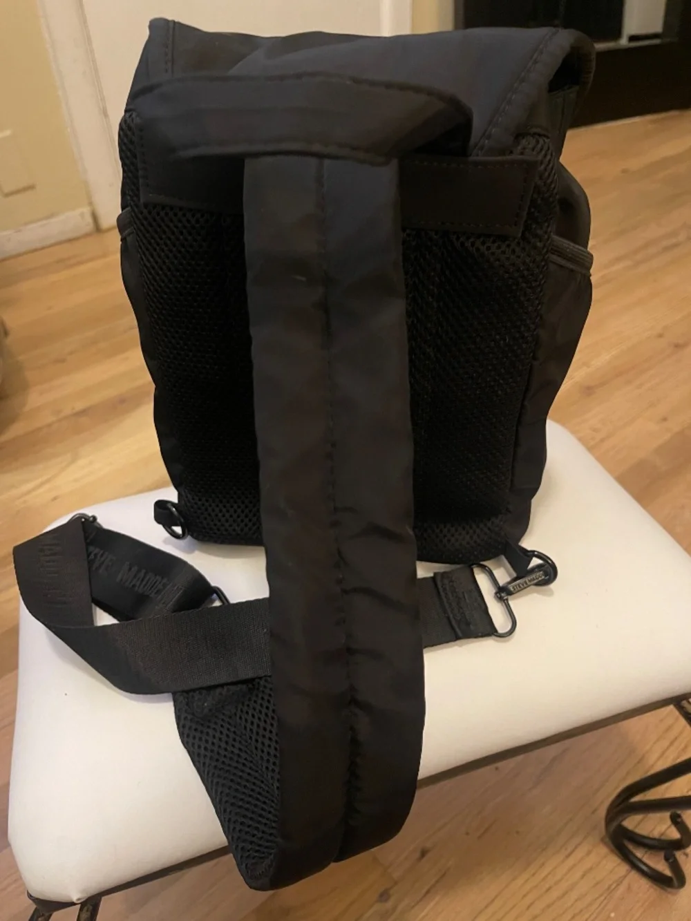 Steve Madden Black Nylon Mini Backpack Sling Bag 10x11